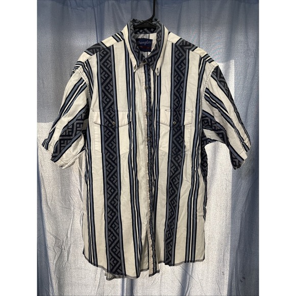 Wrangler Other - Wrangler Shirt Men X Long Tails Ranch Rider Rodeo Western Aztec Adult 17